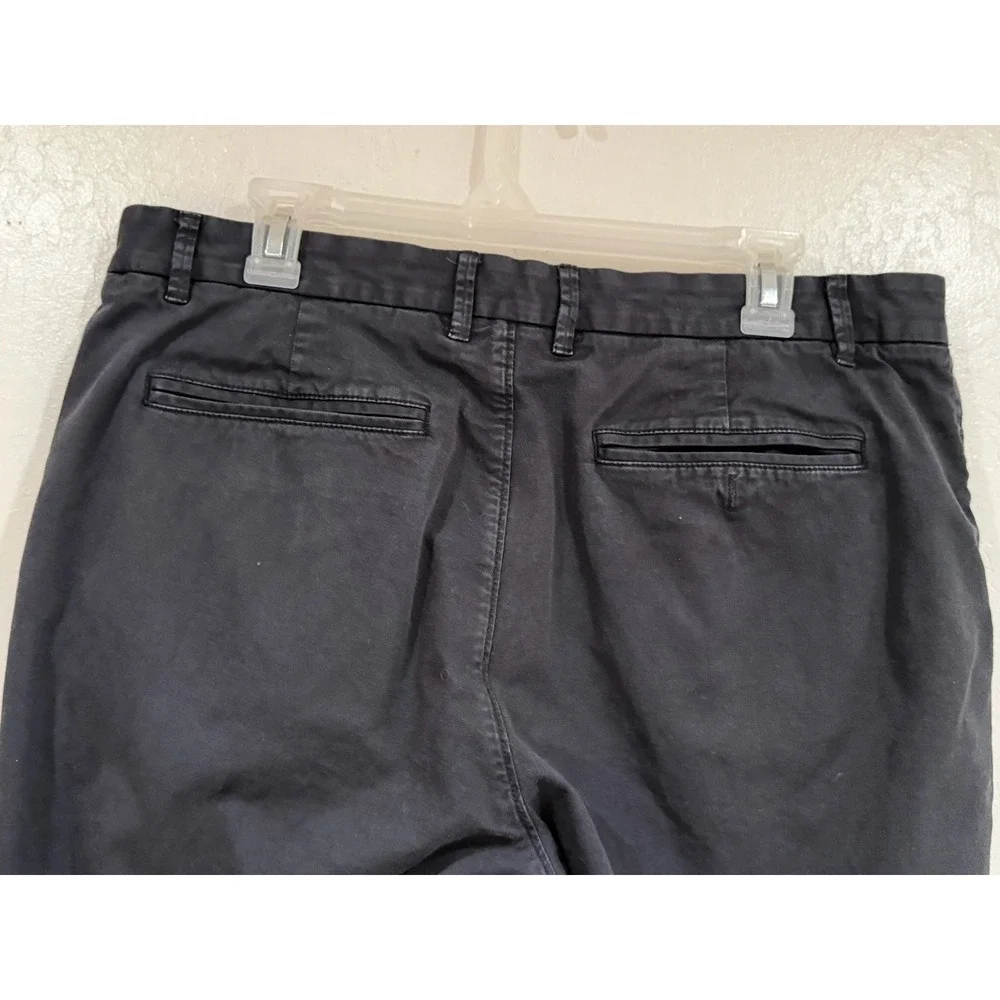 Everlane Mens Slim Fit Chino Pants Black Cotton Stretch Trousers 35x32
